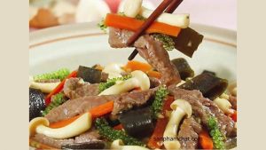 Rong nho xào thịt bò Sanphamchat.com