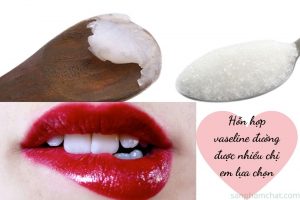 Tẩy tế bào da chết ở môi bằng hỗn hợp Vaseline và đường