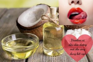 Dưỡng môi bằng dầu dừa và Vaseline